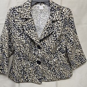 Preswick & Moore Black and Cream Patterned Blazer